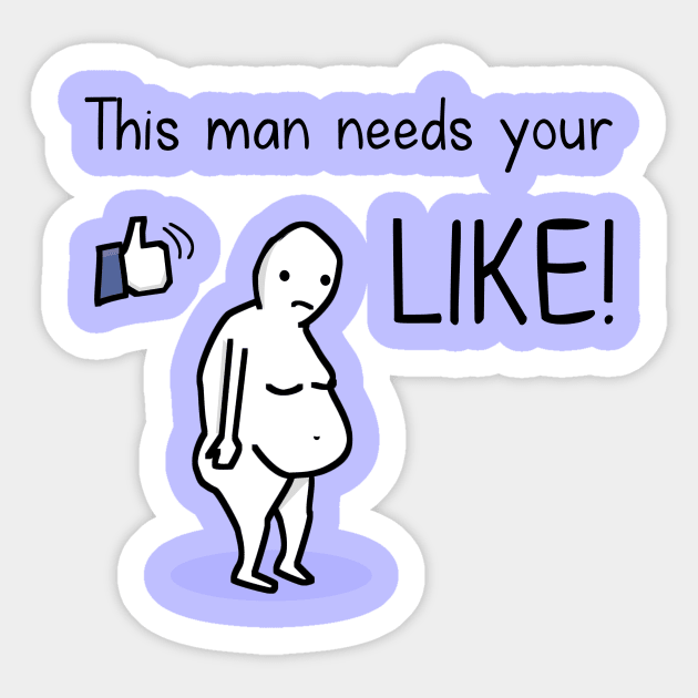 Socially needy Sticker by hungryfatcat